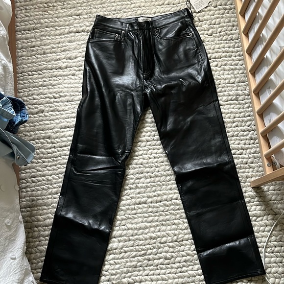 Agolde 90s pant  leather - Picture 1 of 4